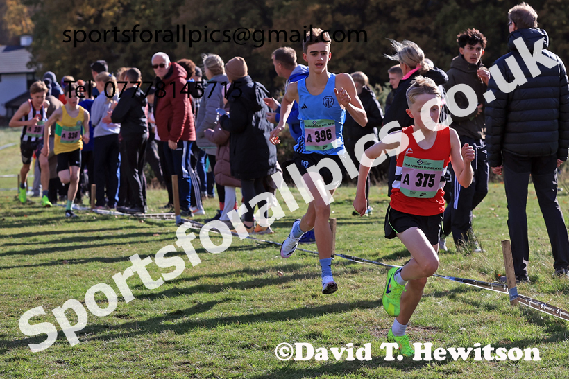 Boys Under-13s 2025 National Cross Country Relays, Berry Hill Park, Mansfield. Photo: David T. Hewitson/Sports for All Pics